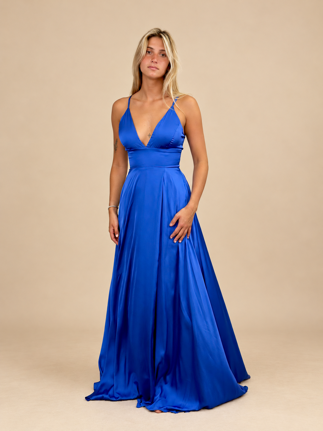 Robe de cérémonie longue en satin - Ottawa