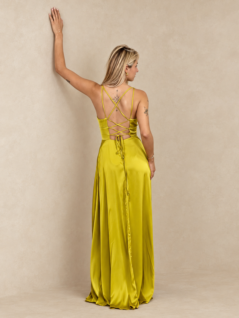 Robe de cérémonie longue en satin - Ottawa
