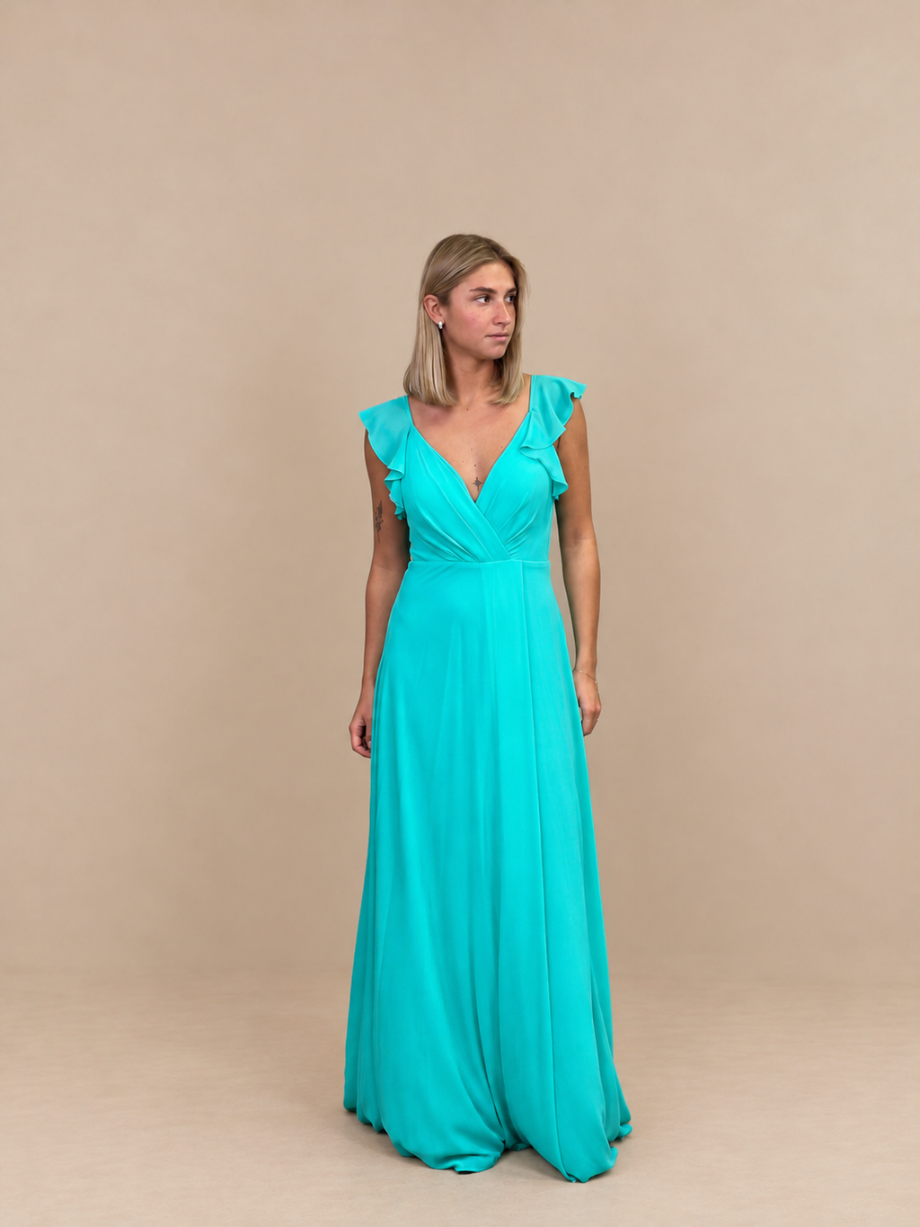 Robe de cérémonie longue à volants - Lisbonne