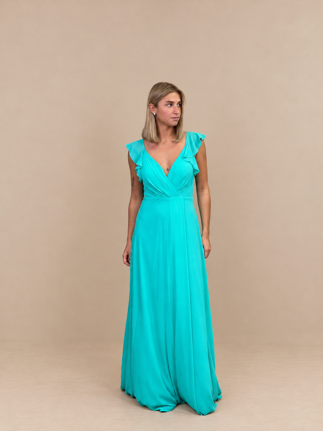 Robe de cérémonie longue à volants - Lisbonne