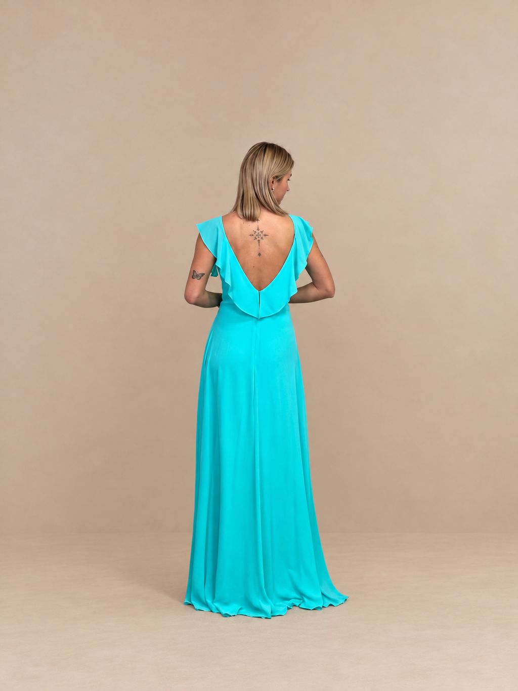Robe de cérémonie longue à volants - Lisbonne