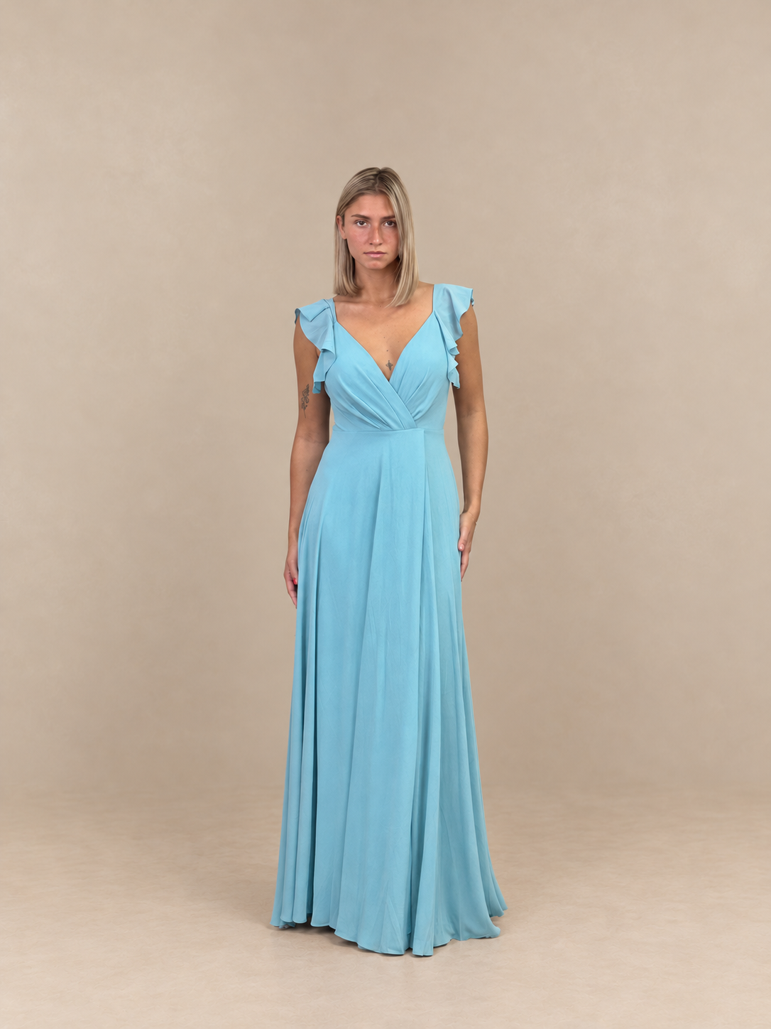 Robe de cérémonie longue à volants - Lisbonne
