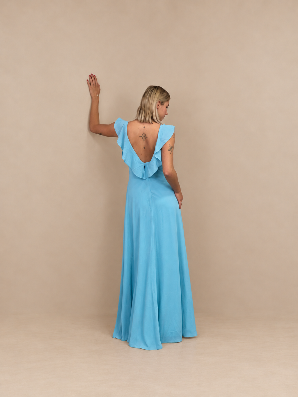 Robe de cérémonie longue à volants - Lisbonne