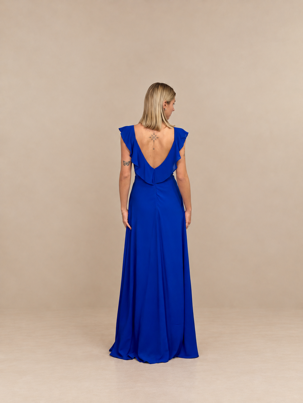 Robe de cérémonie longue à volants - Lisbonne