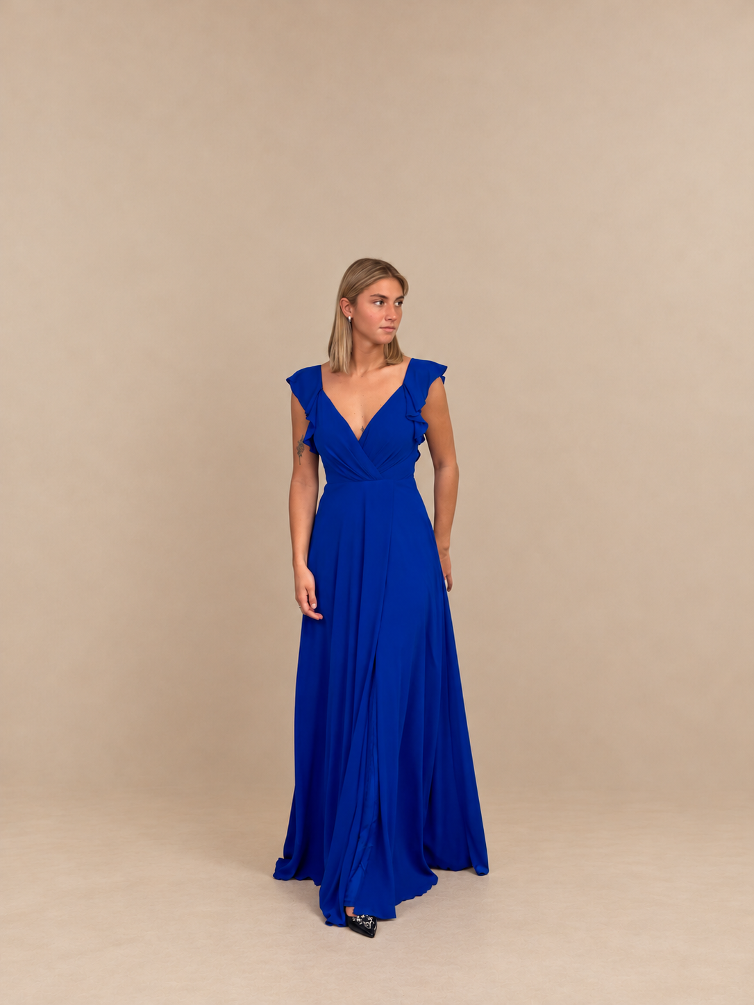 Robe de cérémonie longue à volants - Lisbonne