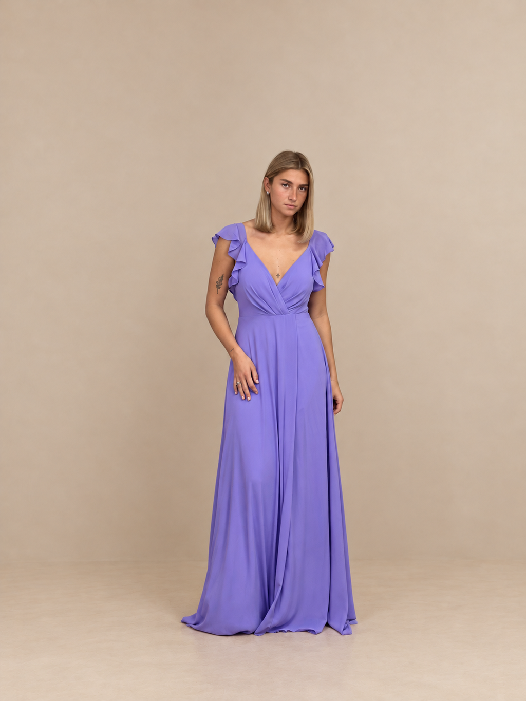 Robe de cérémonie longue à volants - Lisbonne