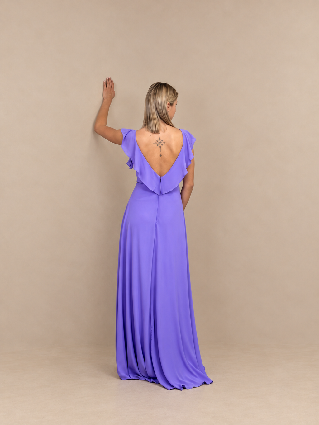 Robe de cérémonie longue à volants - Lisbonne