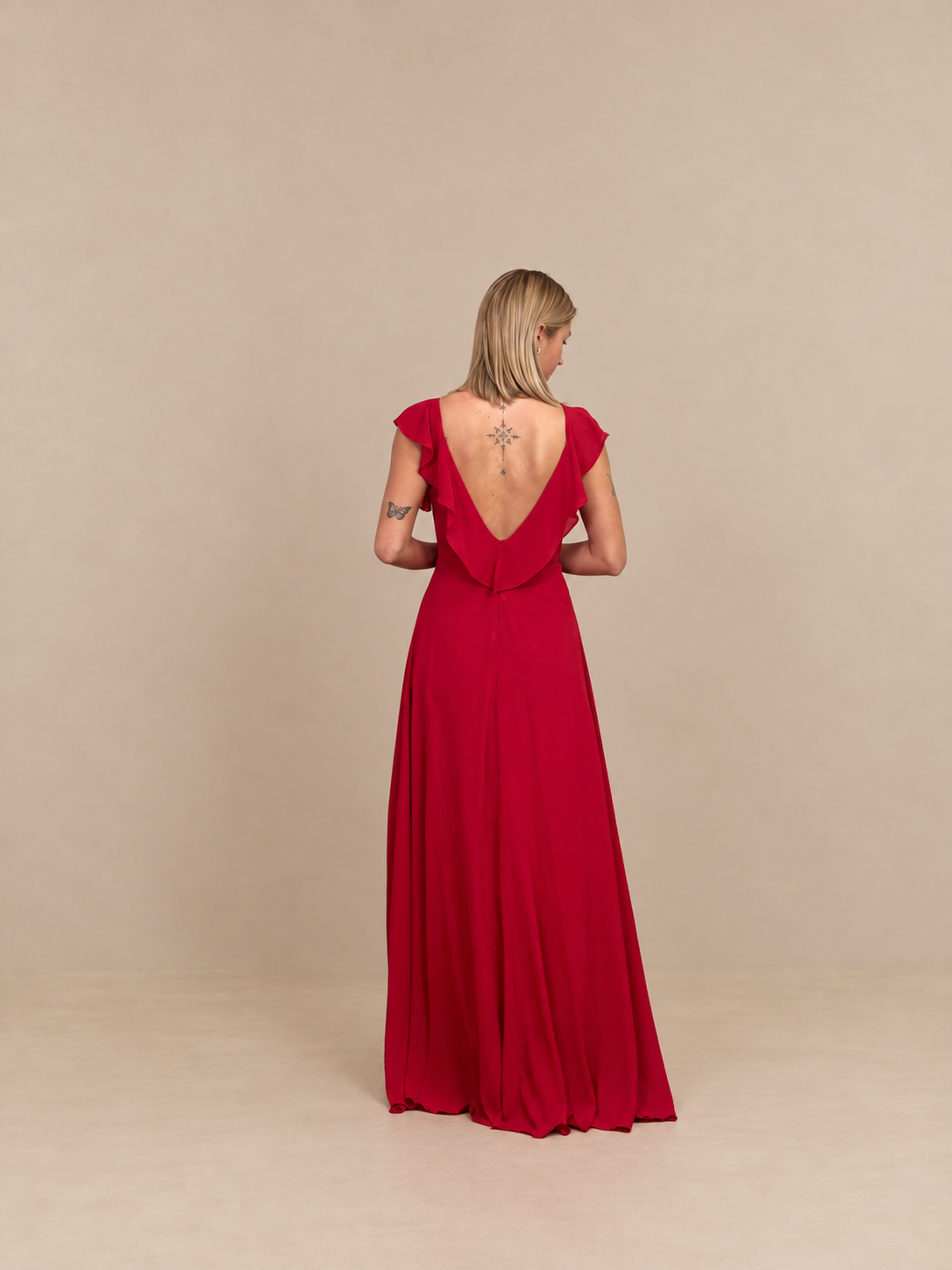 Robe de cérémonie longue à volants - Lisbonne