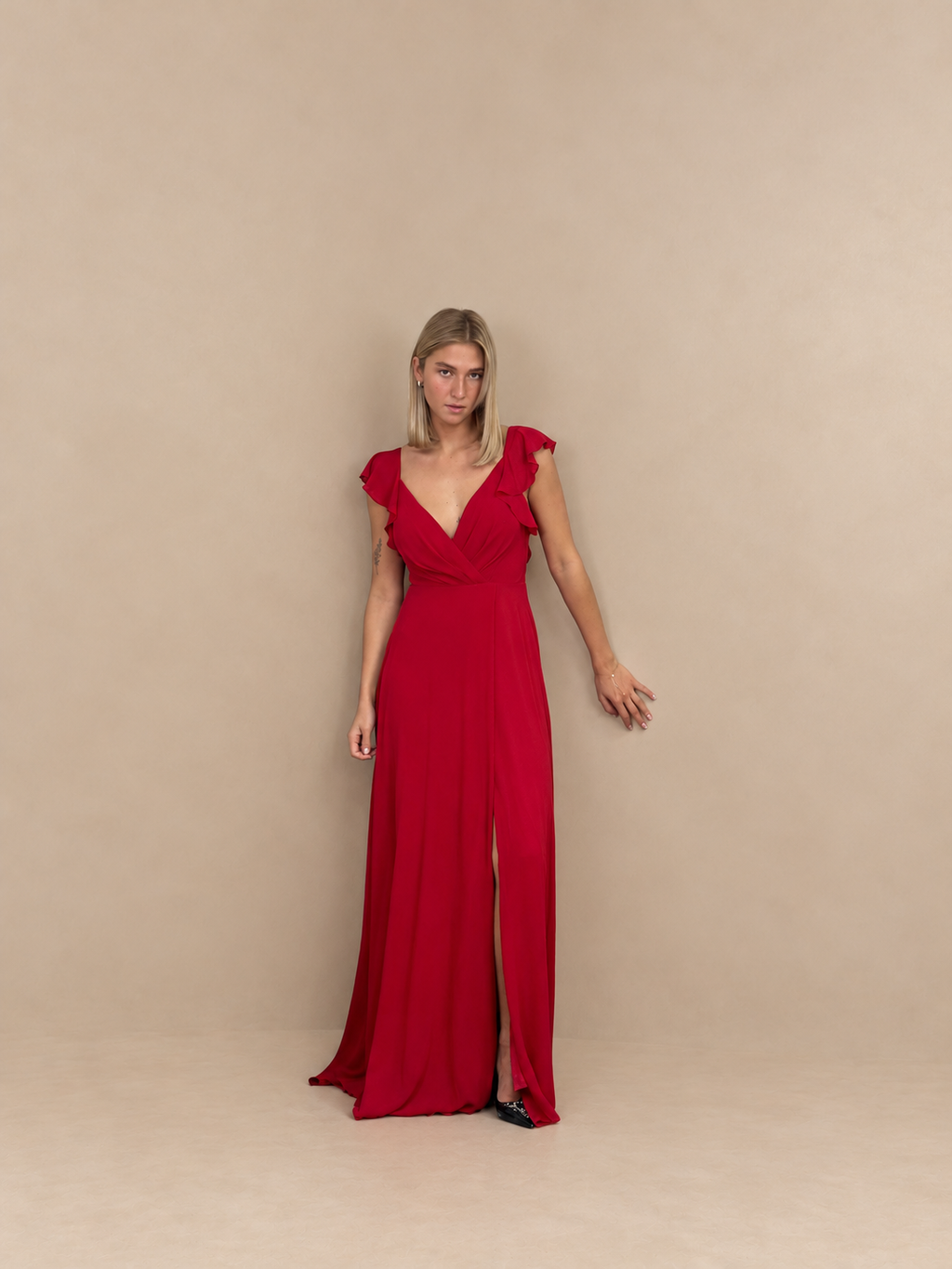 Robe de cérémonie longue à volants - Lisbonne