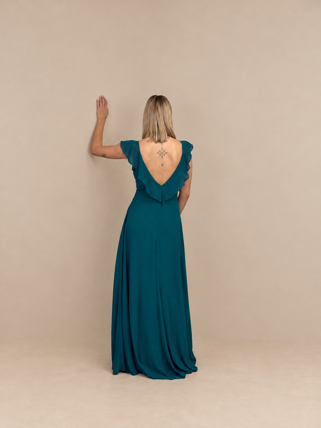 Robe de cérémonie longue à volants - Lisbonne