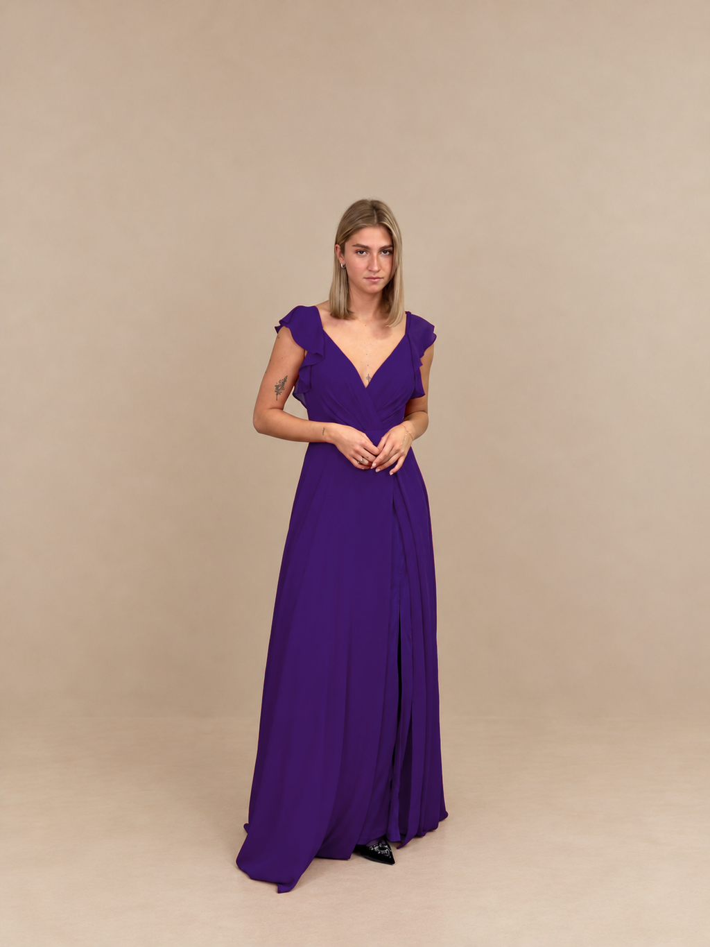 Robe de cérémonie longue à volants - Lisbonne