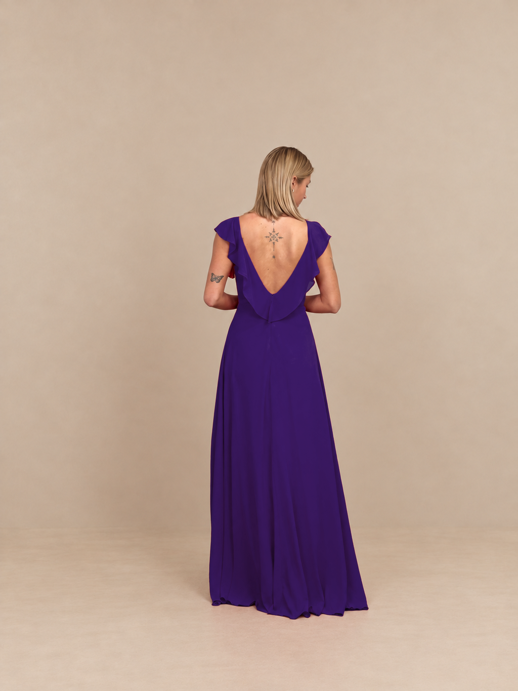 Robe de cérémonie longue à volants - Lisbonne