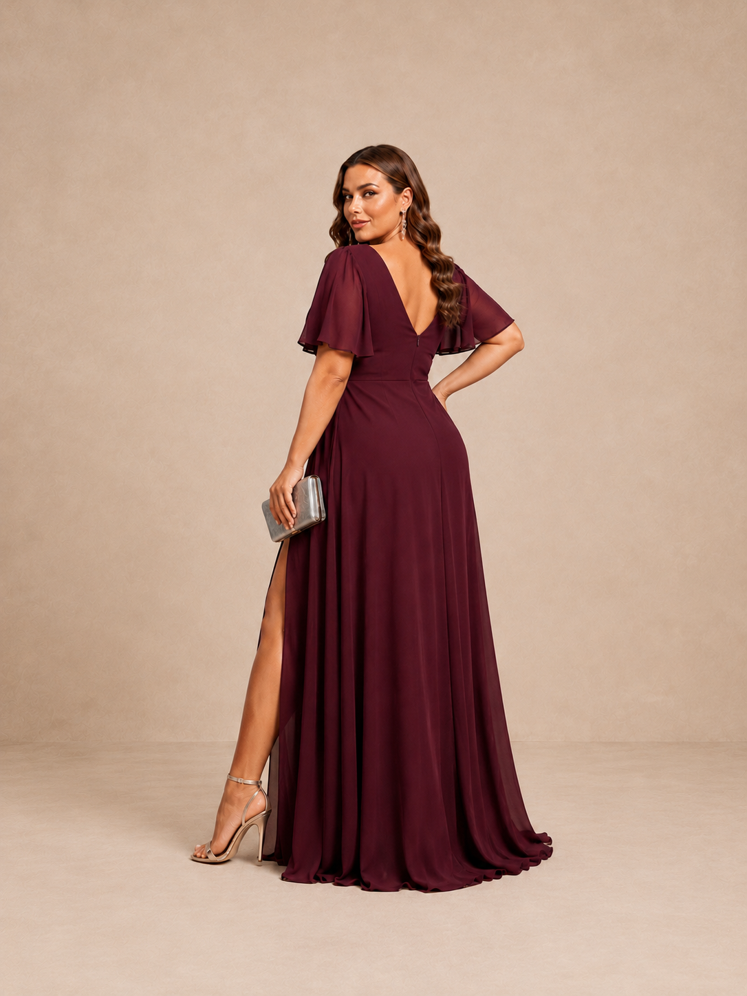 Robe longue grande taille drapée - Tallinn