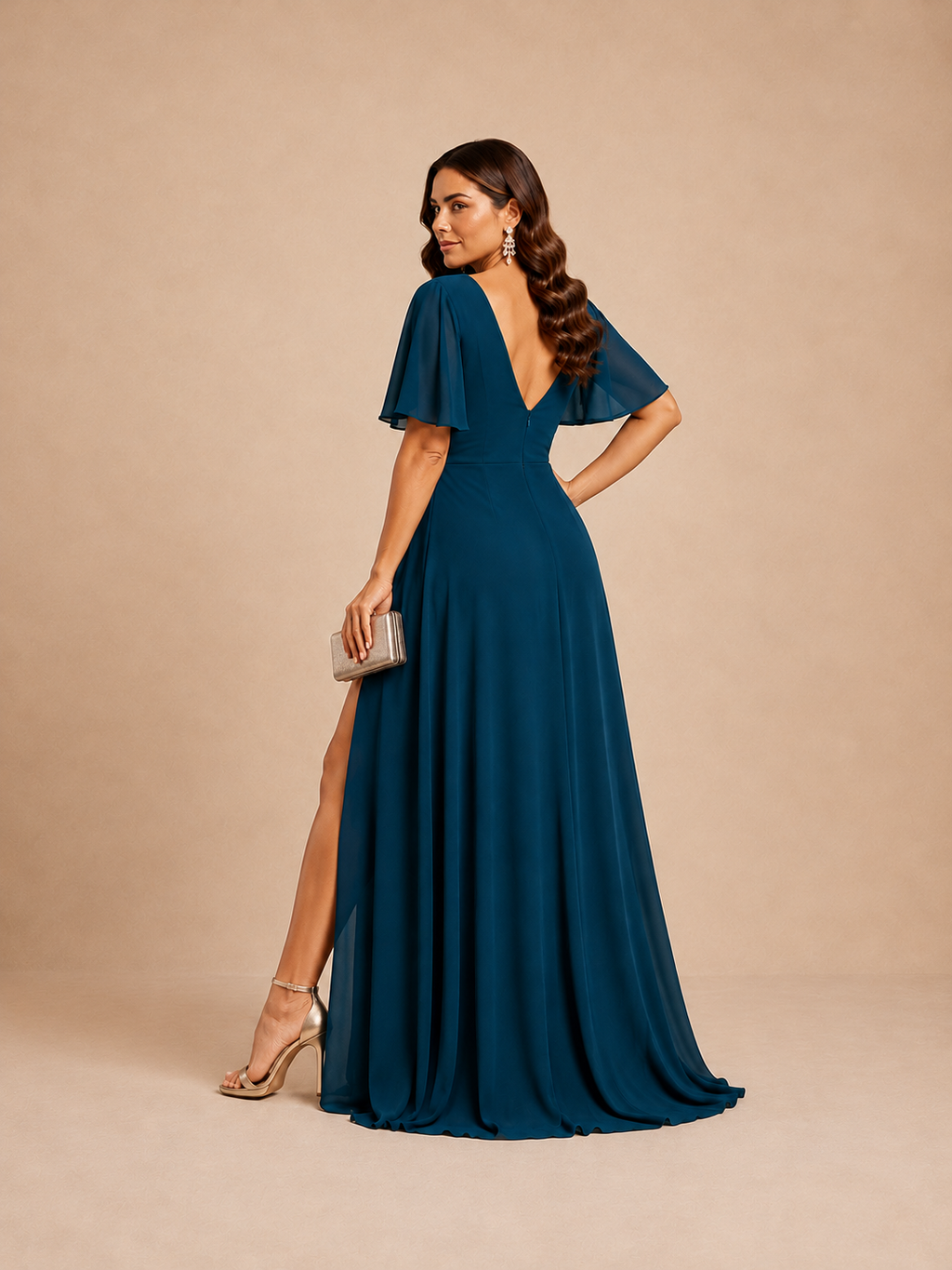 Robe longue grande taille drapée - Tallinn