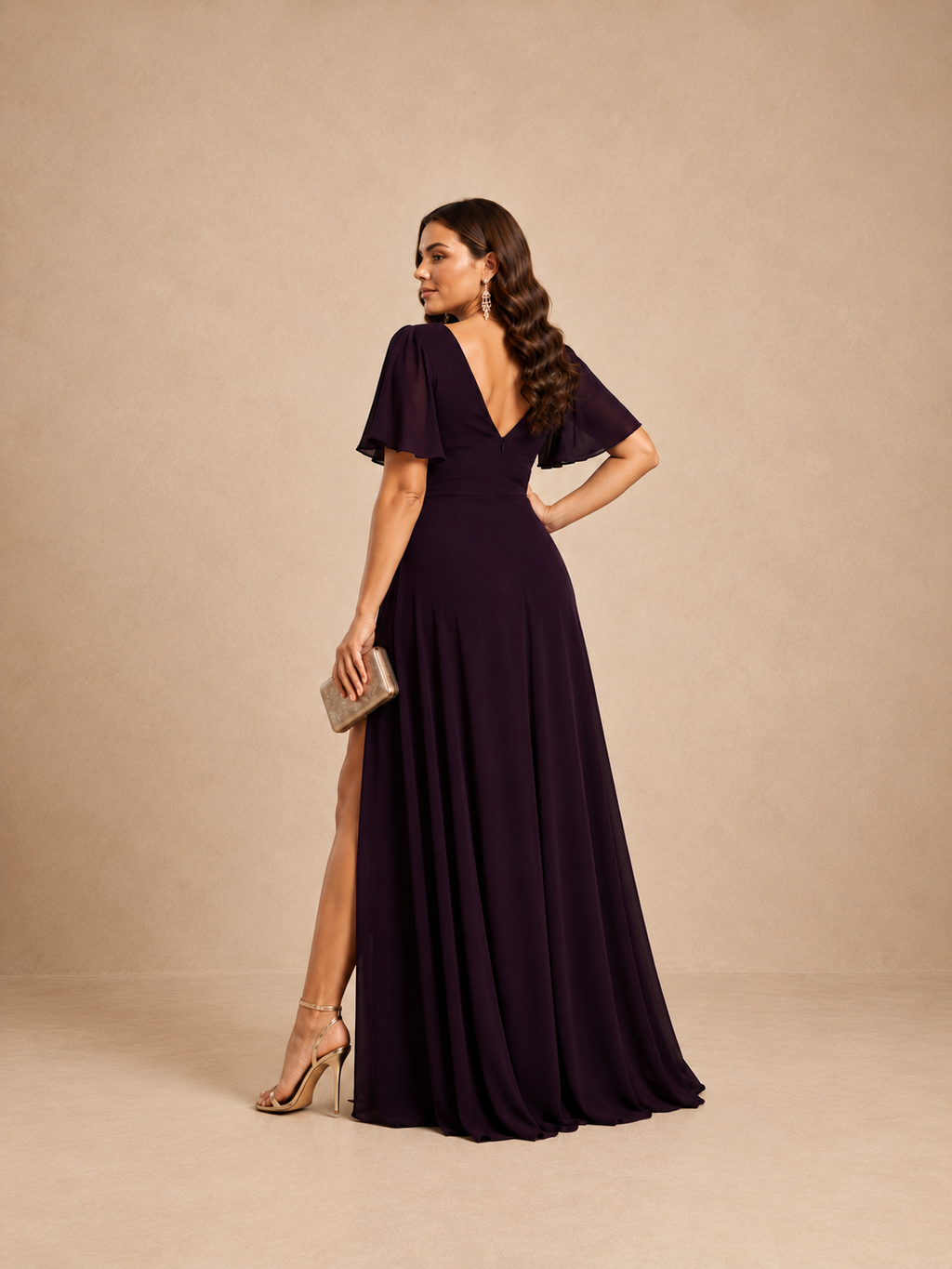 Robe longue grande taille drapée - Tallinn