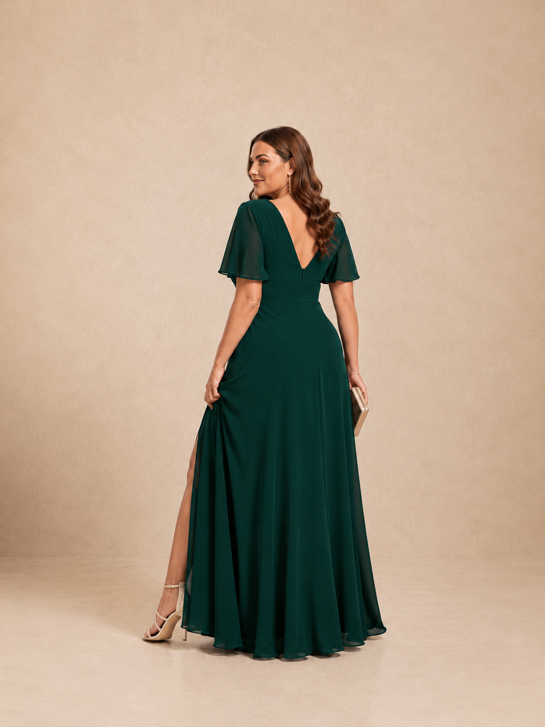 Robe longue grande taille drapée - Tallinn