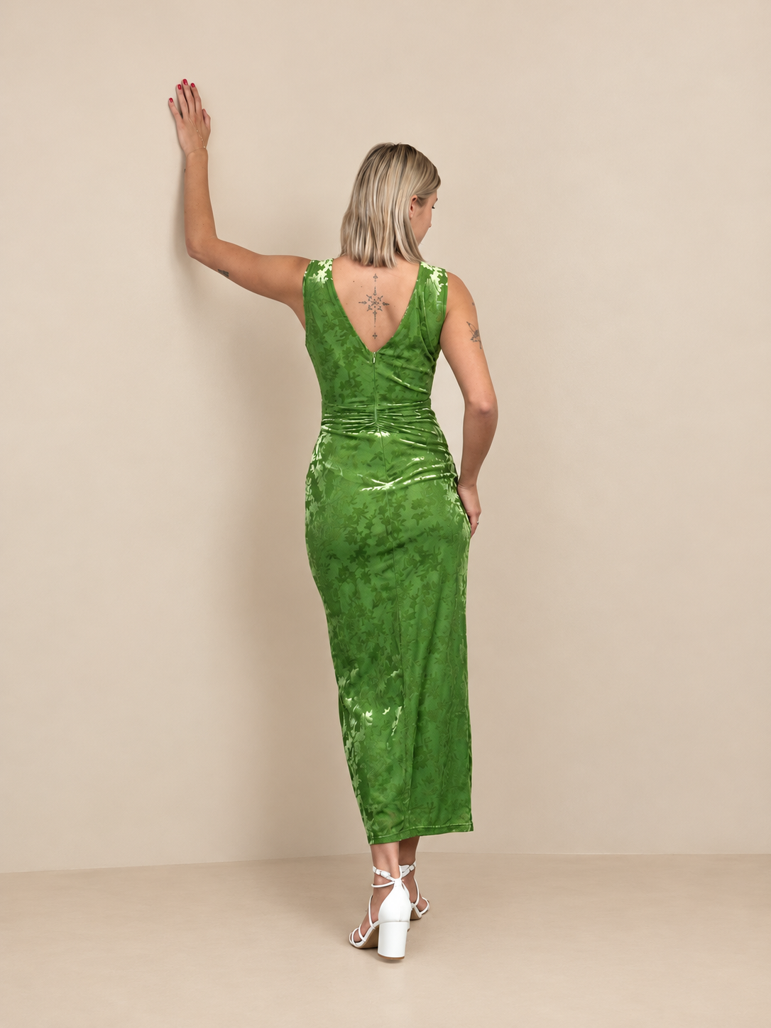 Robe longue en velours à bretelles - Faliraki