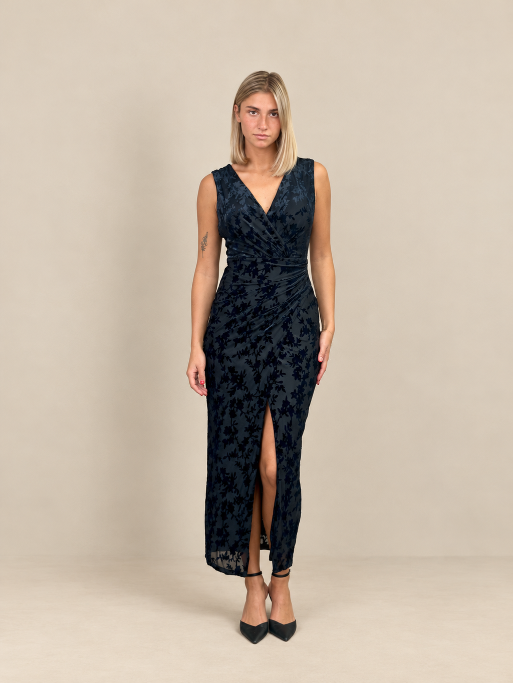 Robe longue en velours à bretelles - Faliraki