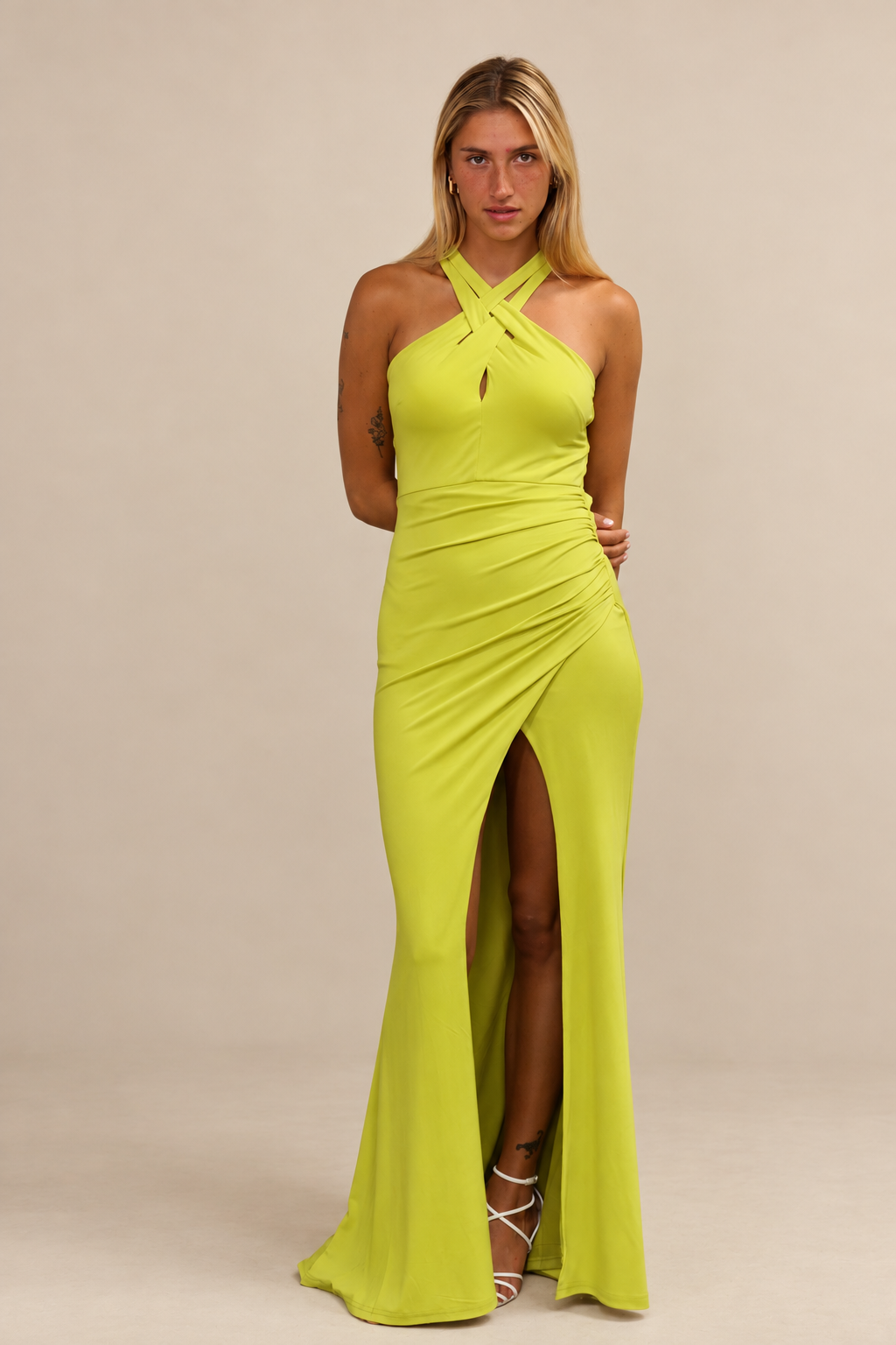 Robe de soirée longue dos croisé - Miami