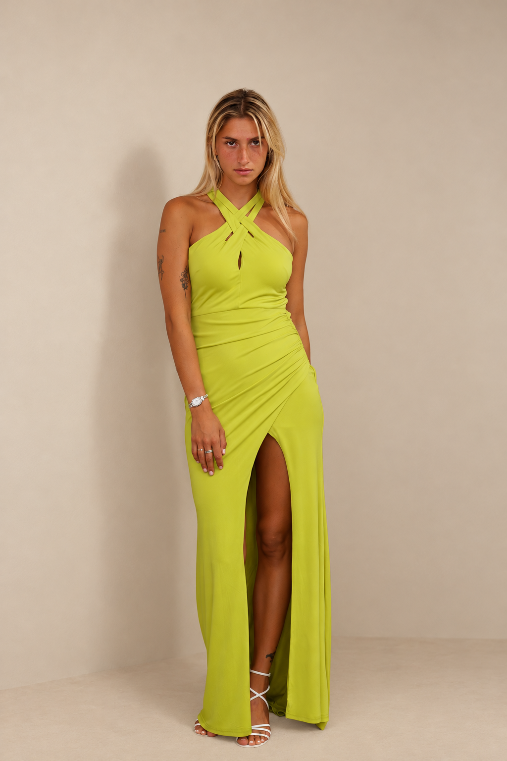 Robe de soirée longue dos croisé - Miami