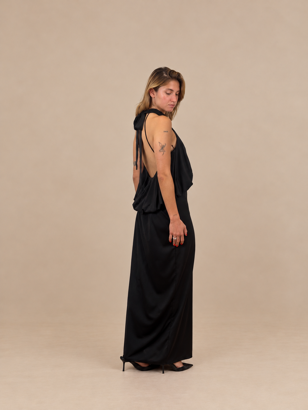 Robe de soirée longue à fleur d'épaule - Brisbane