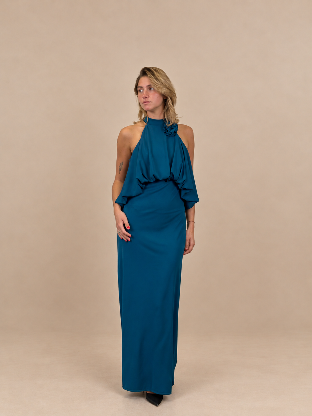 Robe de soirée longue à fleur d'épaule - Brisbane