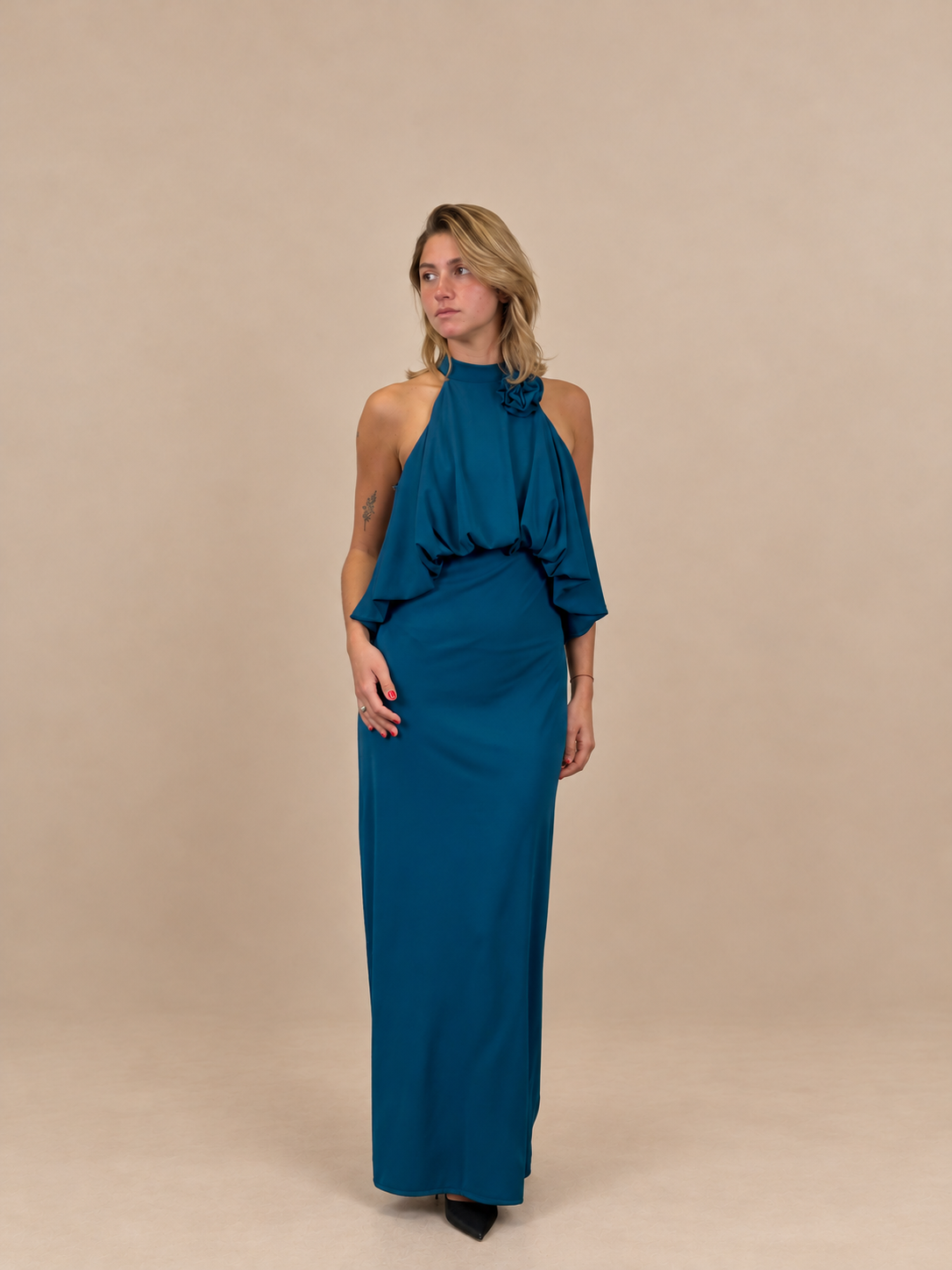 Robe de soirée longue à fleur d'épaule - Brisbane