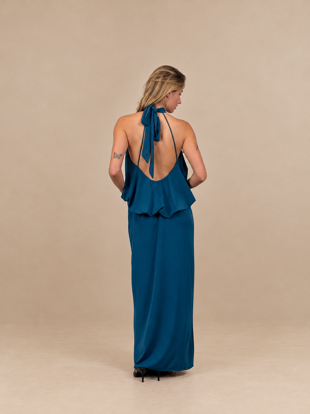 Robe de soirée longue à fleur d'épaule - Brisbane