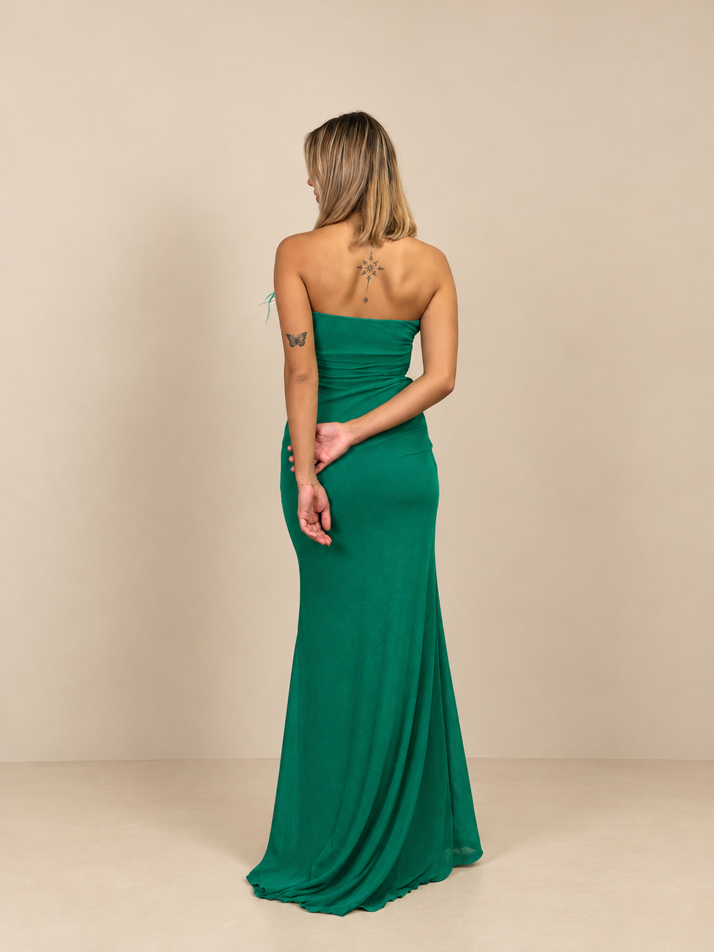 Robe de soirée longue à plumes - Vasteras