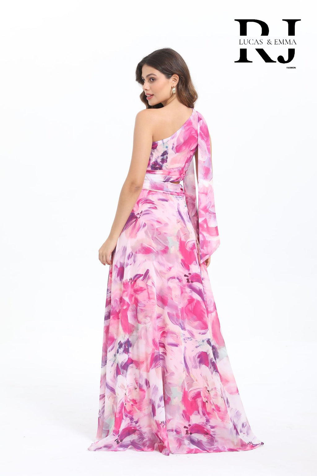 Robe fleurie et asymétrique Minorque